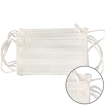 

Hot Sale 10 pcs Solid Color Face Mouth Masks Non Woven Disposable Anti-Dust Earloops Masks