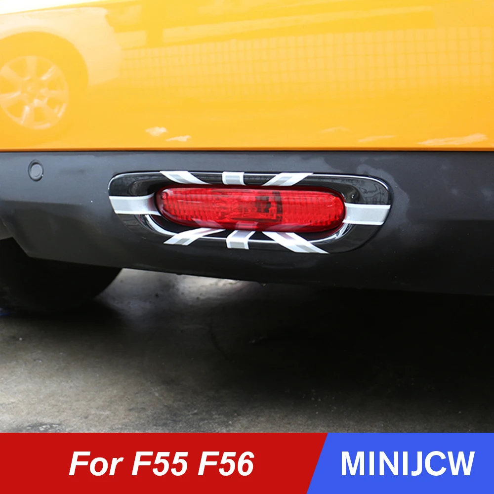 

Car Styling Rear Tail Fog Light Lamp Frame Trim Covers Shell Sticker For Mini Cooper JCW S One F55 F56 Hatchback Car Accessories