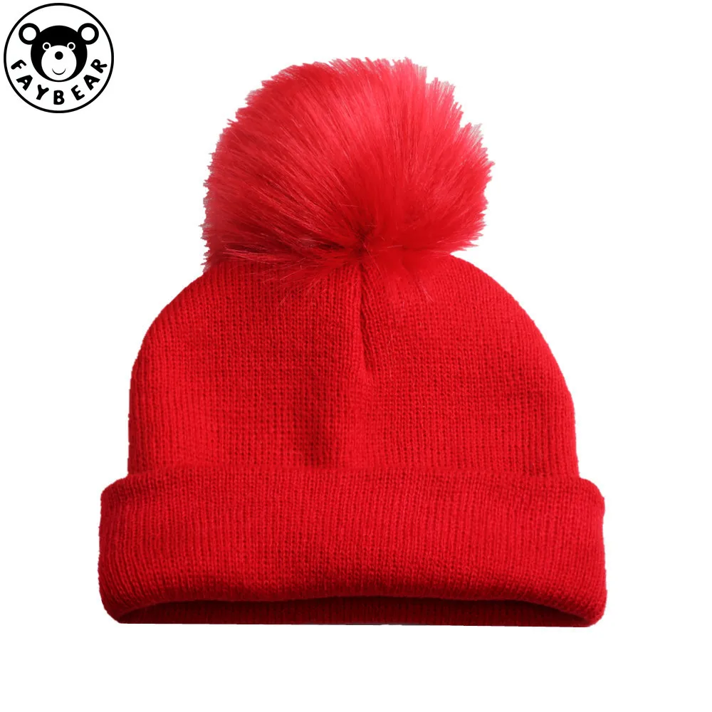 

Baby Girl Winter Hat Toddler Elastic Force Earmuffs Children Head Cap Wool Solid Bonnet Infant Girls