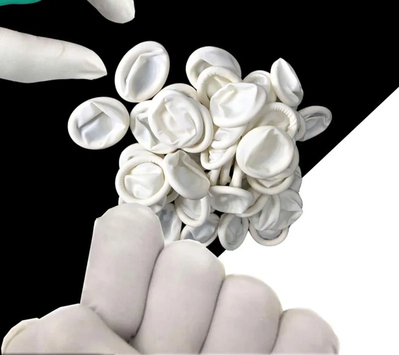 

100pcs Disposable Anti Injured Finger Protection Rubber Nail Cover Latex Manicure Tattoo Gloves Antislip Latex Finger Nail