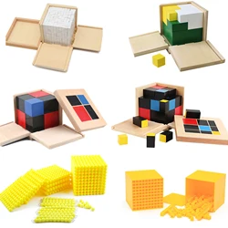 Montessori Math Materials Toy Montessori Power Of 2 Cube Mathematics Wooden Educational Learning Toys For Children Math Teaching