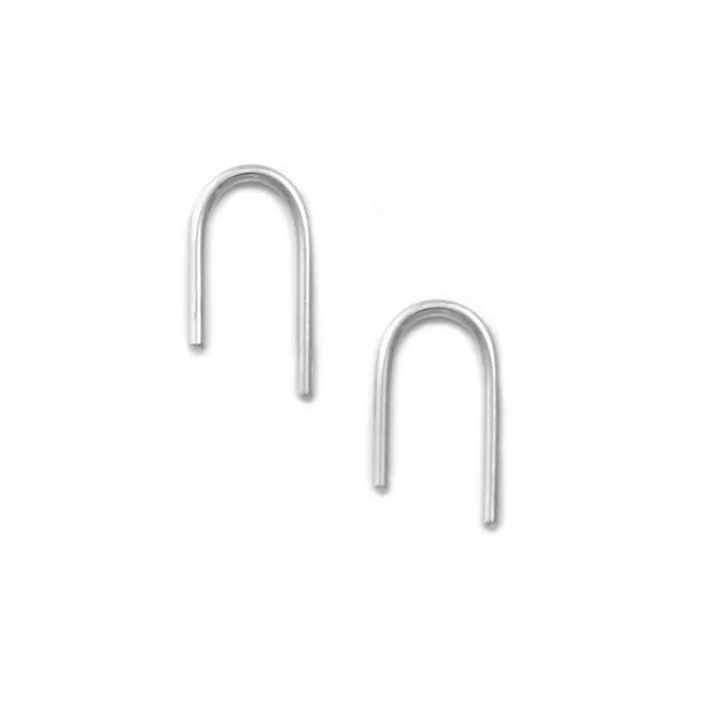 silver Трендовые женские серьги-клипсы, Стерлинговое Серебро 925 пробы, u-образная короткая тонкая линия, серьги для сережек в форме мочки уха, вечерние повседневные подарки - Цвет камня: silver