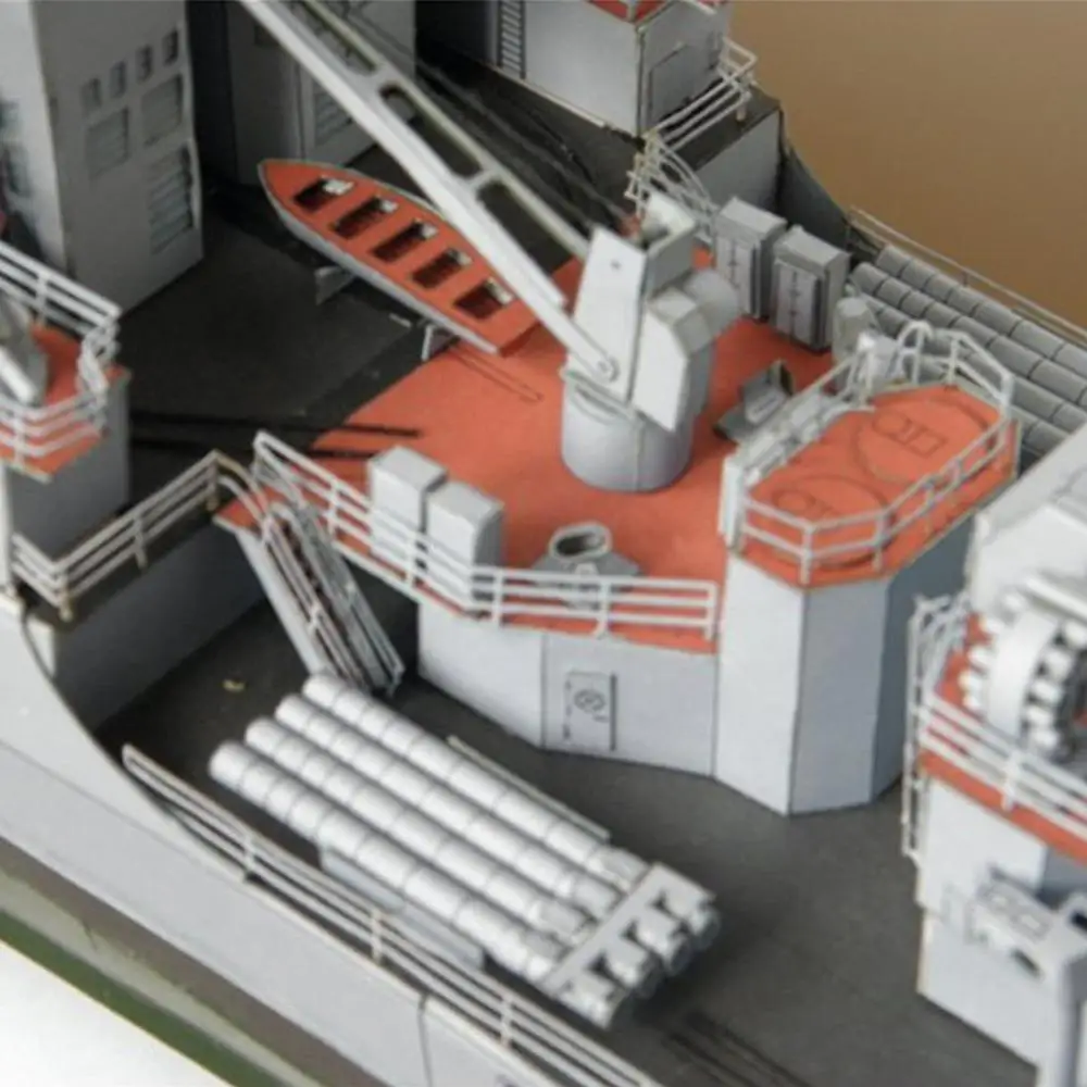 1:200 Admiral Levchenko Antisubmarine Ship DIY 3D Paper Card Model Building Set Construction Toys Educational Toy Military Model 3d Paper Model Military Ship Model