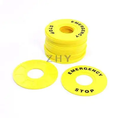 

20pcs 22mm Cutout Yellow Plastic Round Protective Case for Push Switch Button