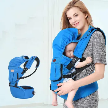 

Ergonomic Kangaroo Baby Carrier 0-36M Infant Hipseat Waist Stool 3 In 1 Front Facing Baby Sling Backpack Breathable Pouch Wrap