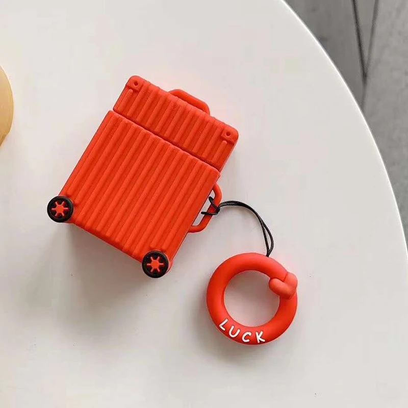 05 Модный милый чехол для AirPods, защитный чехол для Apple Airpods, дизайн багажа, Bluetooth, беспроводные наушники, чехол для багажника - Цвет: 05