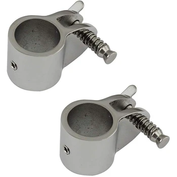 

1 Pair Marine Jaw Slide with Quick Release Pin 316 Stainless Steel Bimini Top Hinged Slide Fitting Hardware 7/8 Inch