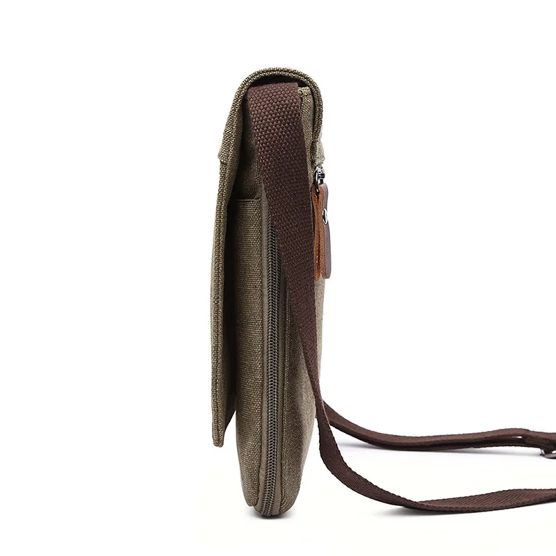 Crossbody Bags for Men Canvas Shoulder Bag Vertical Retro Messenger Pouch Sac A Main College Small Torebka Mini Torebki