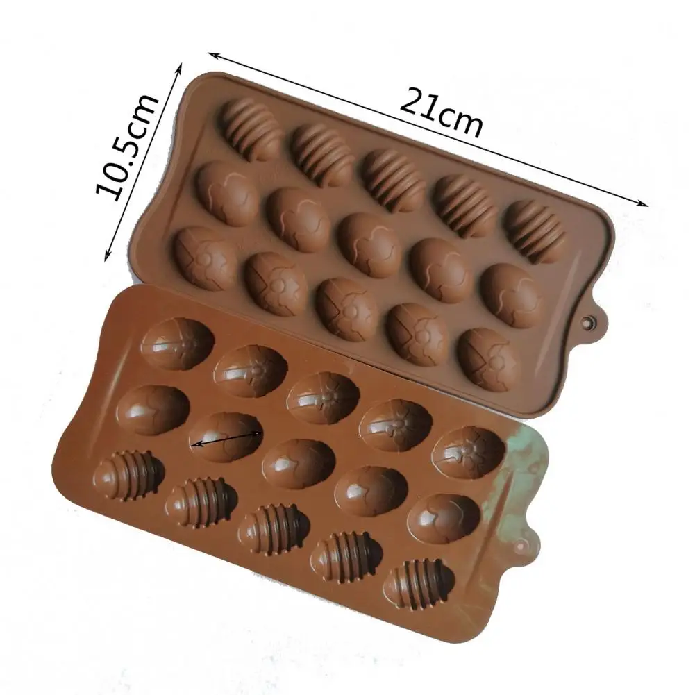 DIY 10-Hole Easter Egg Silicone Chocolate Mold Baking Cake Mould Kitchen Tools 