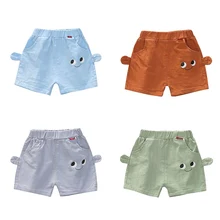 Летние детские короткие штаны для мальчиков с мультипликационным принтом; Детские повседневные хлопковые шорты до колена