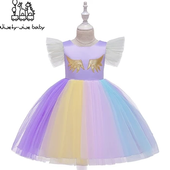 

Kids Unicorn Dress for Girls Party Ball Gown Girl Princess Dresses for Halloween Christmas Birthday Wedding Party Dress Costume