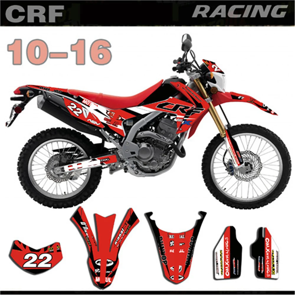 Графика фоны наклейки комплект для Honda CRF250L 2010 2011 2012 2013 CRF 250L 10-16 - Цвет: as shown