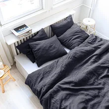  2PCS 100% Linen French Pure Tie Style Pillowcase Nature Flax Pillow Cover 48x74cm Dakimakura Cushion Cover Decorative Pillowcase 