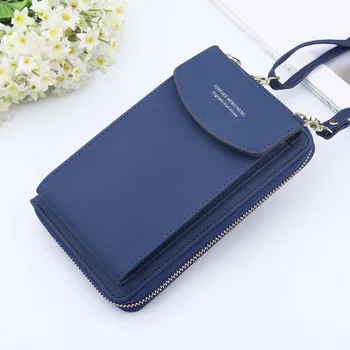 

Women Mobile Phone Bag Buckle Shoulder Keychain Wallet Women Short Wallet Messenger Bag Large Capacity High Quality Wallet