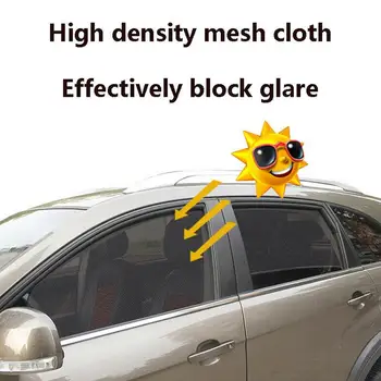

Lightweight Car Curtain Shade Cloth Auto Foldable Sun Shade for Tool Sunshades Curtains for 2Pcs