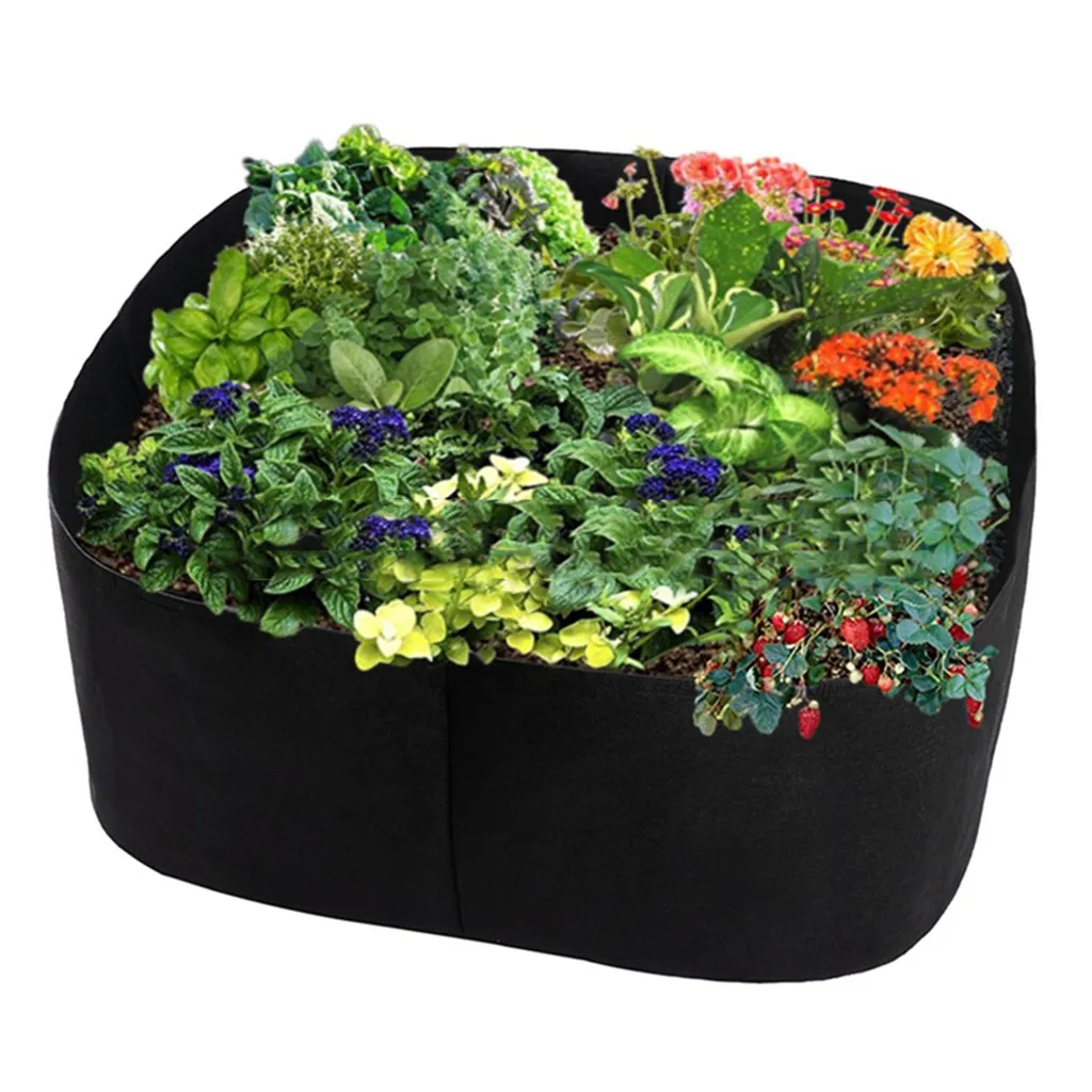 Fabric Raised Garden Bed Rectangle Planting Container Grow Bags Breathable Felt Fabric Planter Pot For Plants Nursery Pot Fabric Raised Garden Bed Rectangle Planting Container Grow Bags Breathable Felt Fabric Planter Pot For Plants Nursery Pot
