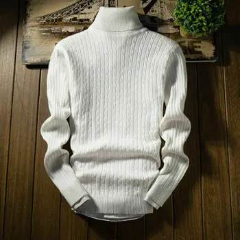 

Mens Casual Slim Fit Pullover Sweatshirts Knitted Shirts Thermal Men Basic Turtleneck Long Sleeve Cozy Pullover Sweatercoat