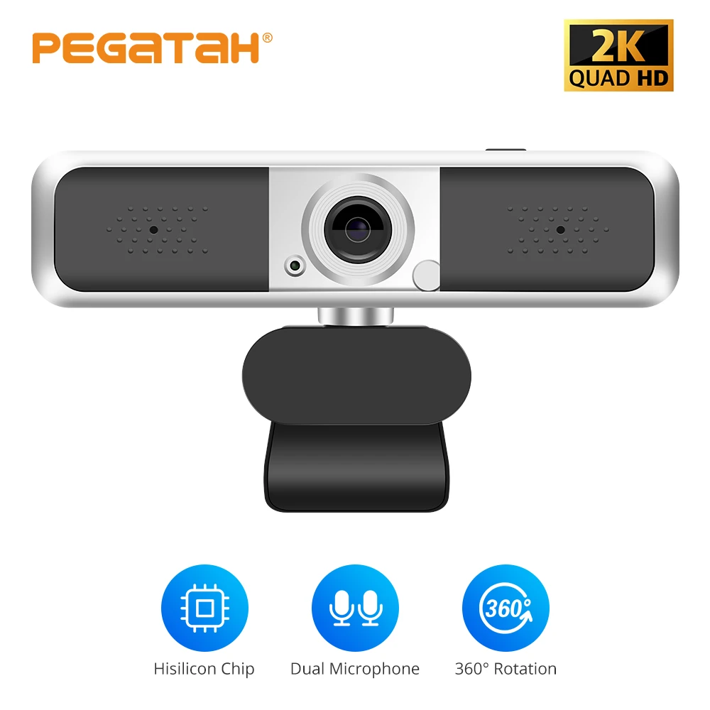 2k Webcam Full Hd Web Camera With Microphone 360 Rotation Pc Webcam For Computer Meeting Video Work 1080p Usb Camera Webcams Aliexpress