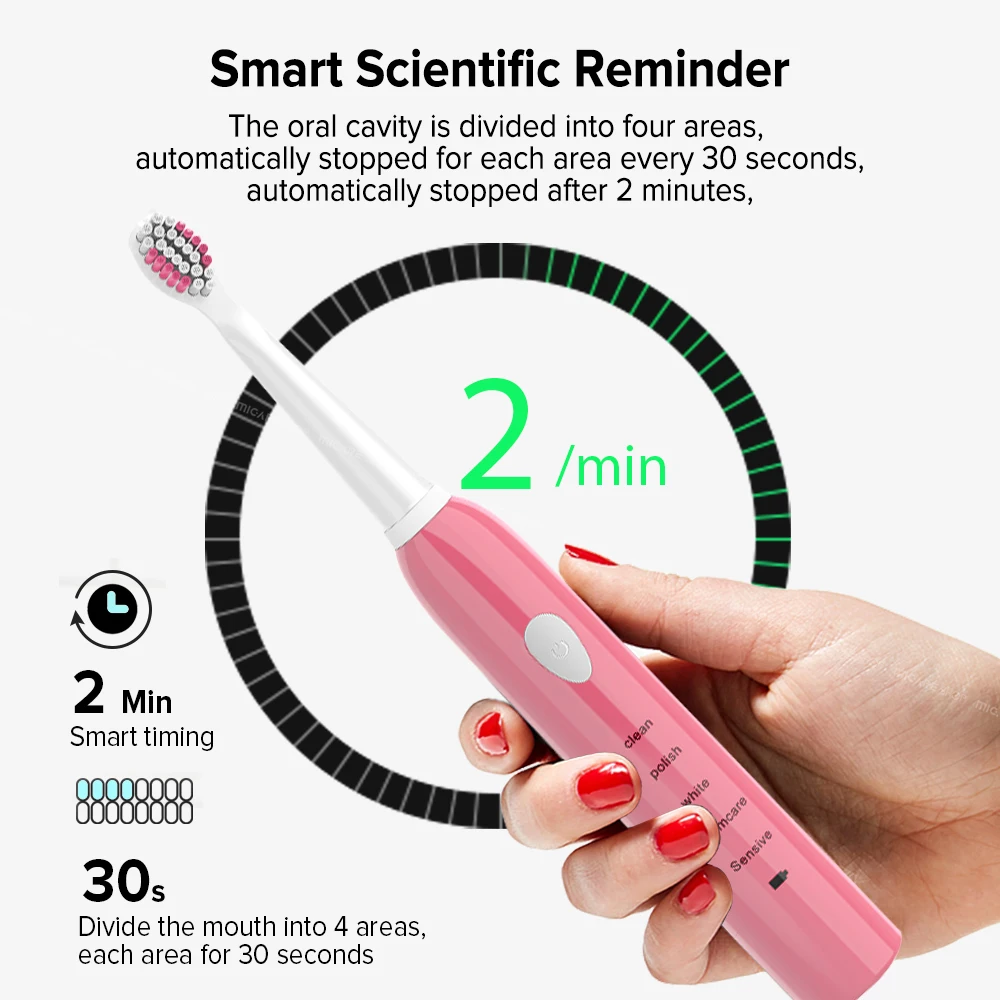 Powerful Ultrasonic Sonic Electric Toothbrush USB Rechargeable Tooth Brush Adult Electronic Washable Whitening Teeth Brush Powerful Ultrasonic Sonic Electric Toothbrush USB Rechargeable Tooth Brush Adult Electronic Washable Whitening Teeth Brush