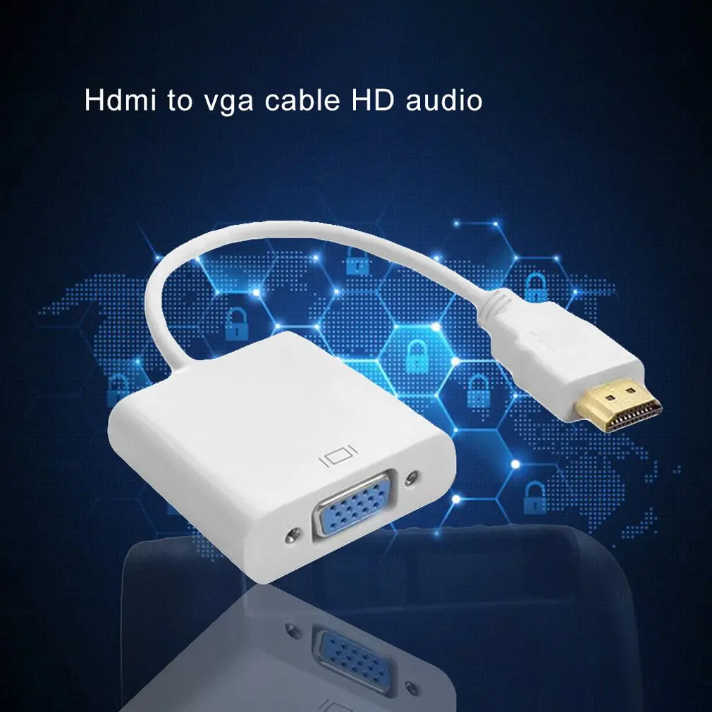 HDMI в VGA адаптер 1080P мужской в Famale конвертер адаптер 1080P цифро-аналоговый видео аудио для ПК ноутбук планшет