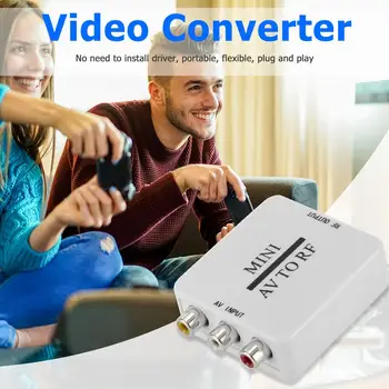 

Mini RCA AV CVSB to RF HD Video Converter Support RF 67.25/61.25MHz TV Switcher low Power Consumption No Power Adapter