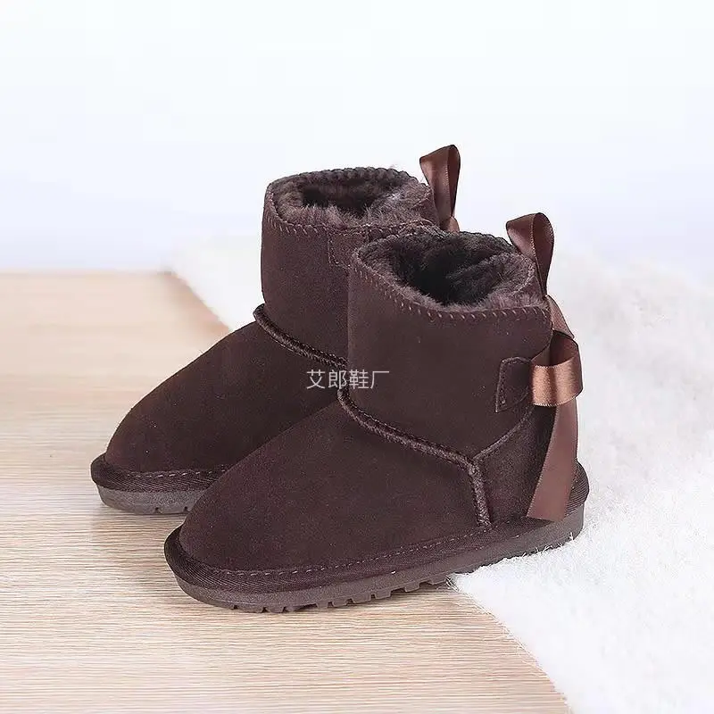 

Children Women's Snow Boots 2019 New Style Winter tong xue zi Thick plus Velvet Short Boots Warm Snow Boots Baby Cotton Shoes