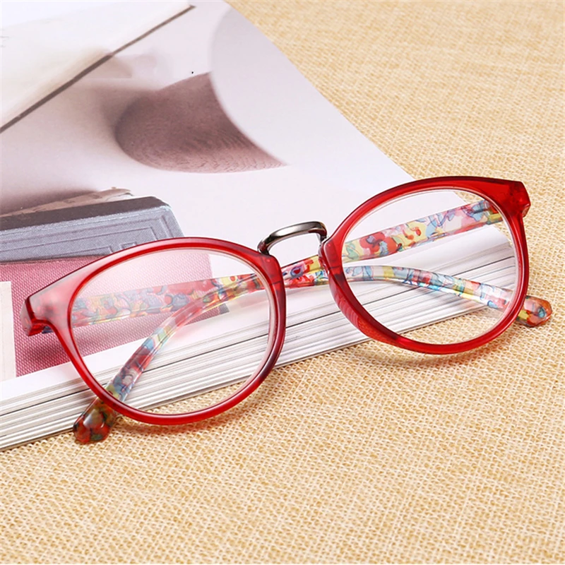 OLNYLO Women Men Cat Eye Reading Glasses Vintage Presbyopia Eyeglasses Fashion Flower Print Diopter +1.5 +.2.0+2.5+3.0 +3.5 +4.0 |