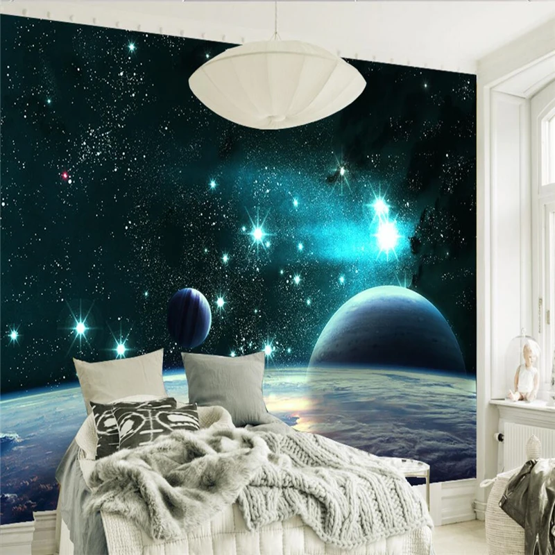 beibehang-Custom-photo-wallpaper-3D-large-wall-murals-stickers-3D-vast-universe-star-planet-living-room (3)