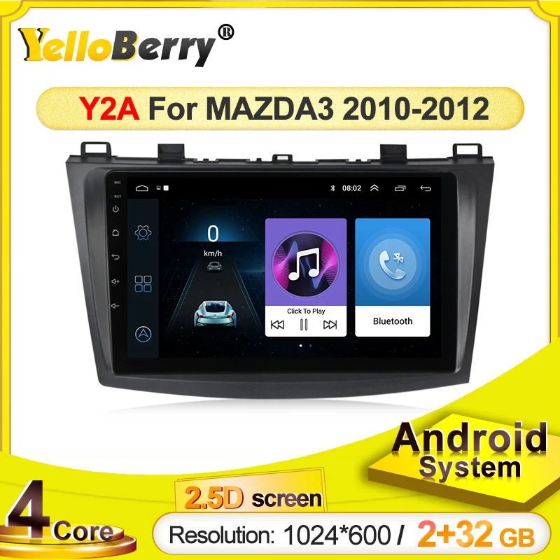 16G Android System Car Multimedia Video Player For Mazda 3 bk 2004 2013
