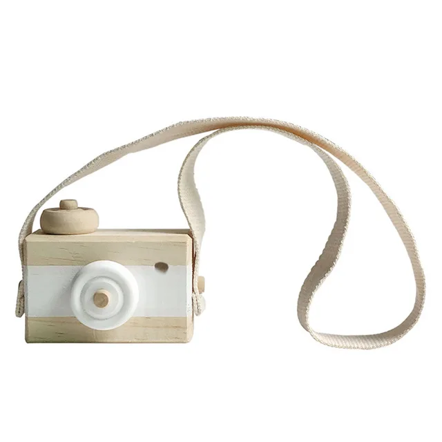 white Новые детские деревянные камеры игрушки Висячие камеры фотографии украшения детские развивающие игрушки на день рождения рождественские подарки - Цвет: white