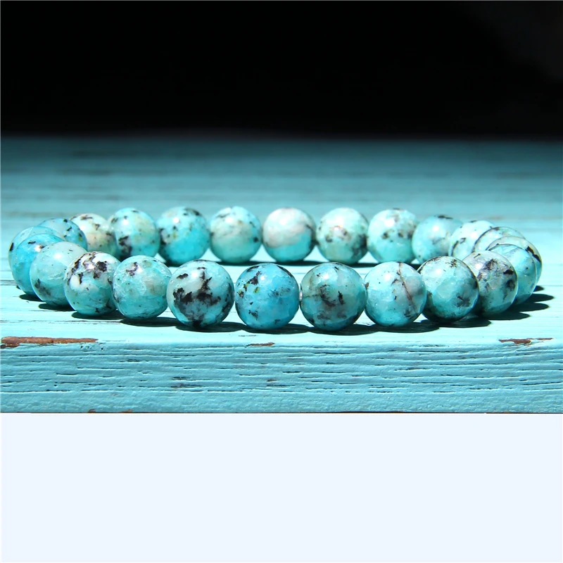 

Green White Natural Turquoises Agat Lapis Lazuli Stone Bracelet Homme Femme Charms 8MM Men Strand Beads Yoga Bracelets Women