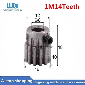 

1pcs Spur Gear pinion 1M 14T Mod 1 Width 6mm 6.35mm 8mm 45 steel CNC gear rack transmission ind