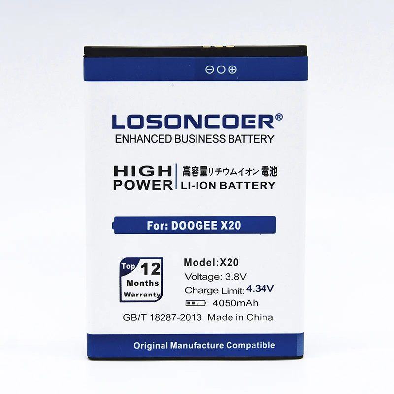 LOSONCOER BAT17582580 4050mAh Для DOOGEE X20 Сменные литий-ионные аккумуляторы для телефонов X20L