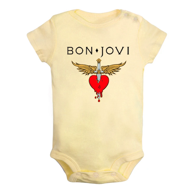 Bon Jovi/рок-группа, крылья, сердце, меч, Coldplay, рок-группа, Одежда для новорожденных мальчиков и девочек, комбинезон с принтом, боди для младенцев, одежда - Цвет: JcBaby999YD