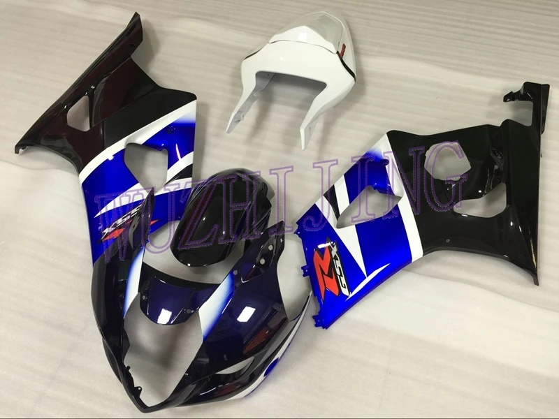 INJECTION mold Обтекатель Наборы GSX-R1000 2004 набор для всего тела GSX R 1000 03 синие черные белые Обтекатели GSXR1000 2003-2004 K3 - Цвет: INJECTION mold