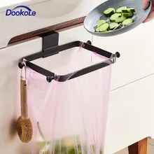 Металлический пластиковый держатель мешка над дверью шкафа, дверь шкафа, мусорные мешки для мусора для кухни, алюминиевый матовый черный