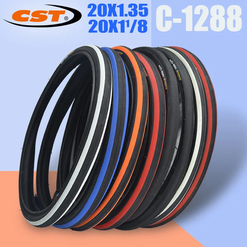 CST C1288 20 Inch 451 Bike Tires 20×1-1/8 28-451Yellow edge Bicycle | Спорт и развлечения