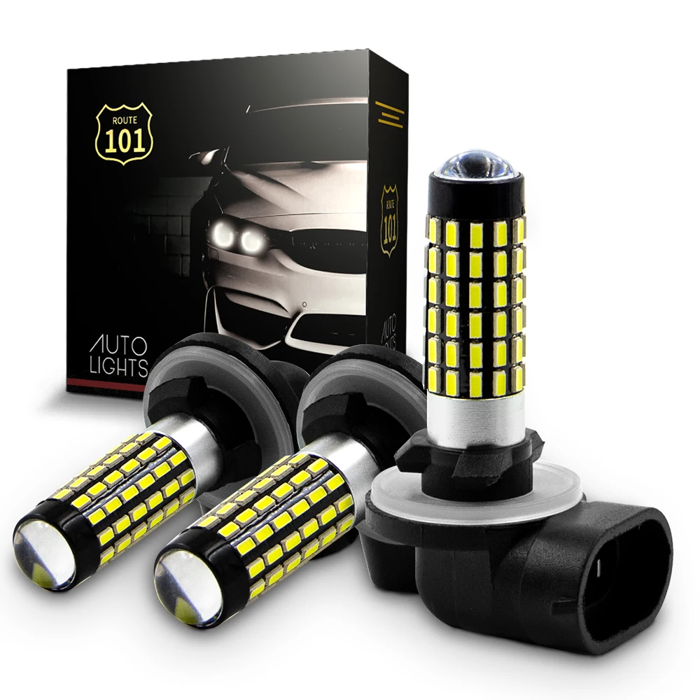 Route101 881 886 LED Headlight Light Bulbs for ATV Polaris Sportsman 500 570 800 850 Headlamp High Low Beam Off-road Cars Lamp headlight led bulbs 150w 3600lm 6000k white high power fog light lamp led headlights for atv polaris sportsman accessories