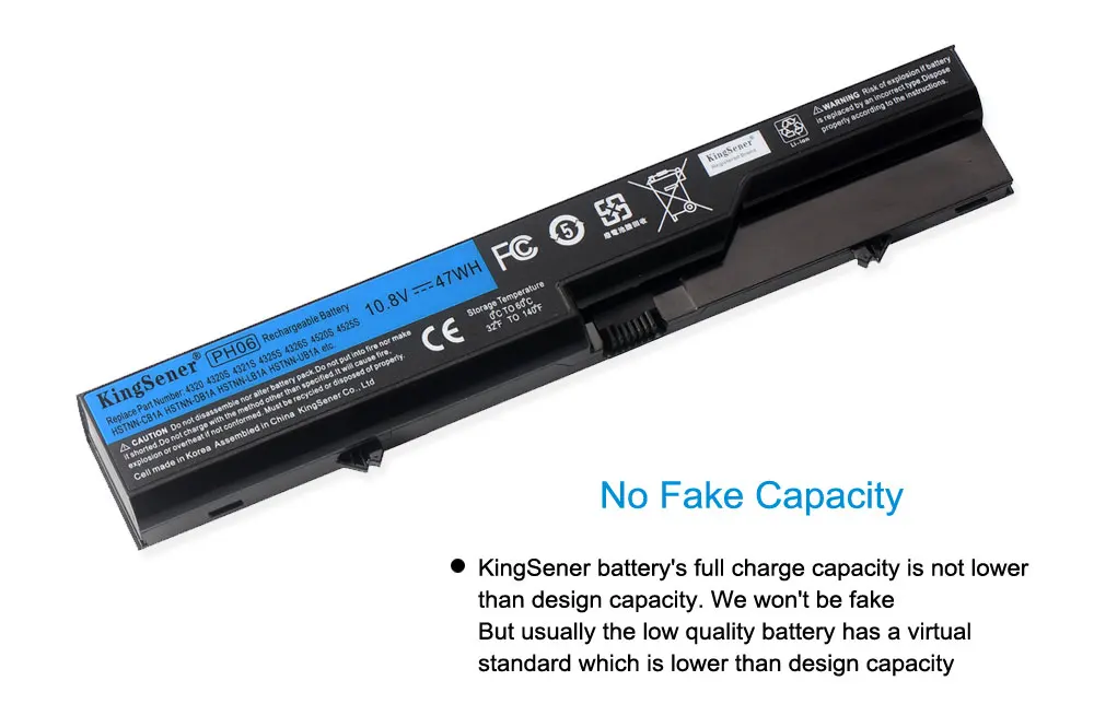 Аккумулятор KingSener PH06 для HP ProBook 4325s 4320s 4321s 420 425 4520s 4326s 4420s 4421s 4425s 4525S 593572 s/CB1A 001|battery for