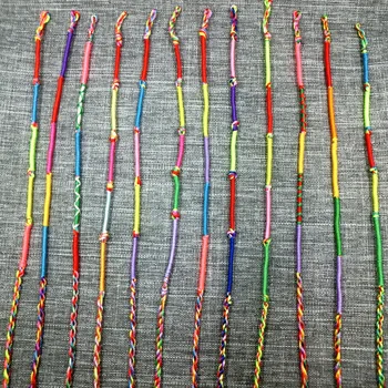 

AMIU Jewelry Cotton Friendship Bracelets anklet Packing Sets 12pcs Bohemia Style Weave Woven String For Women Men Dropshipping