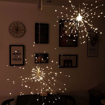 

Copper Wire 120 LED Fairy String Light Starburst Fireworks Christmas Wedding Party Hanging String Lamp Garden Outdoor Decor