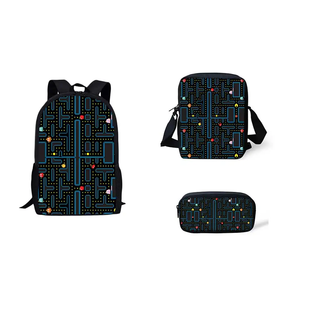 WZH0500CEK WHEREISART детские школьные сумки с принтом игры Pacman для мальчиков и девочек, сумка на плечо, рюкзак на заказ, рюкзак-мешок для книг Escolares - Цвет: WZH0500CEK