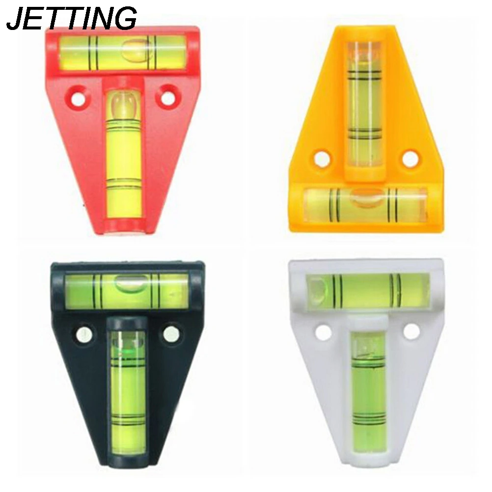 JETTING 1PCS New 2 Way Mini Spirit Level Measuring Inclinometer Column Bubble Spirit Level Tools Wholesale Random Colors