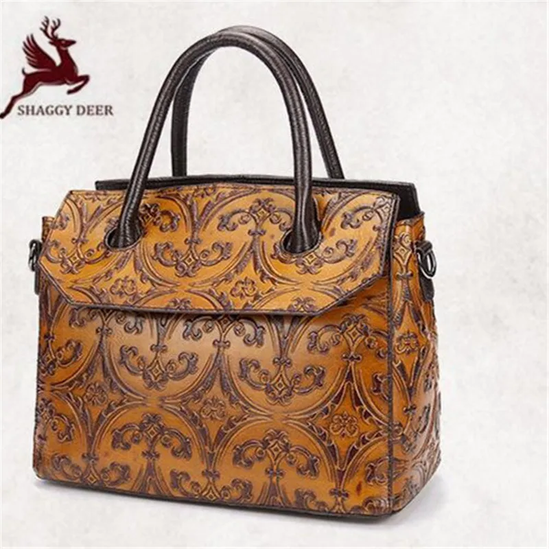 

Retro100% Real Leather Women Designer Handbags Brand Cowhide Single Shoulder Recreational Women's Bag