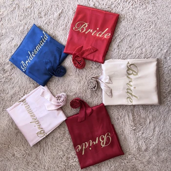 

Wedding robe wedding bride bridesmaid dressing gown stylish comfortable sexy robe party gift home bathrobe сексуальный халат