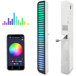 Lampe d'ambiance pour voiture, lumière RGB, contrôle du son et du rythme, application musicale, diffuseur de sortie d'air, aromathérapie 