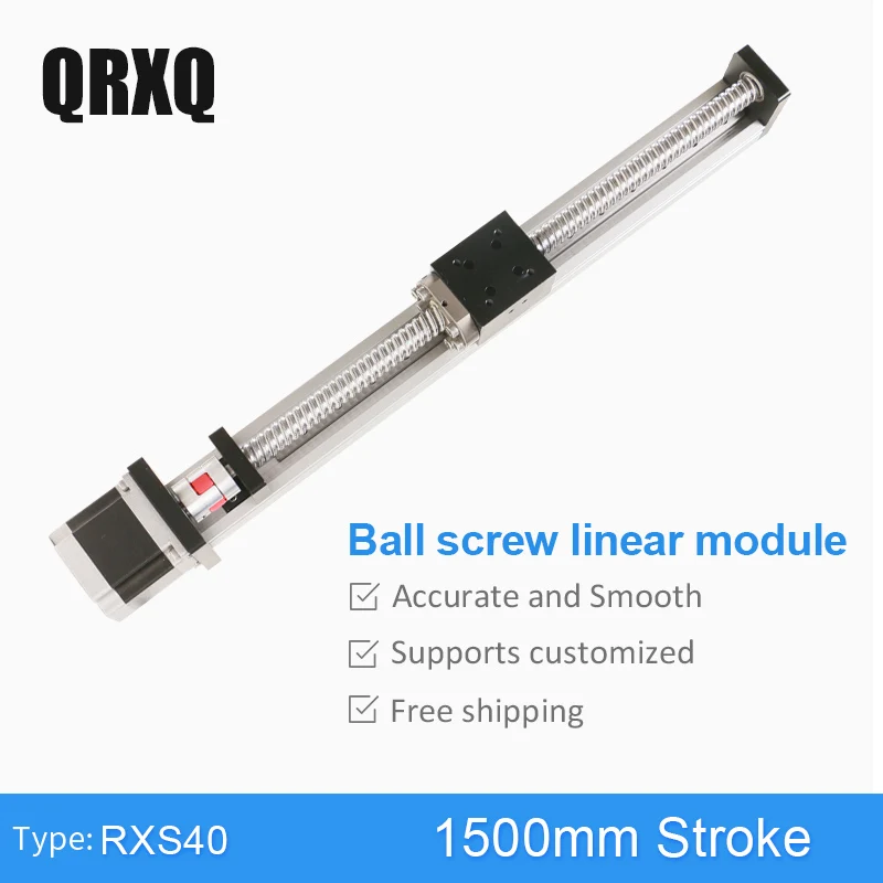 1500 mm Linear Guide Rail Slide Stage Ball Screw SFU 1605 Motion Actuator For Wood Engraving Machine