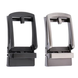 Fivela automática de cinto de couro, fivela sólida masculina apenas para 3.5cm/polegadas, pulseira de couro legal, preto, cinza, reparação e fivela de cinto