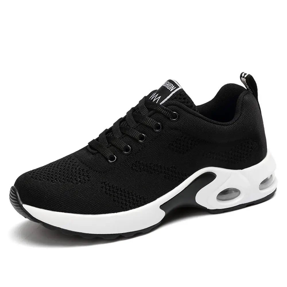 Zapatos huecos de malla transpirable para mujer, zapatillas acolchadas para primavera y otoño, WJ027
