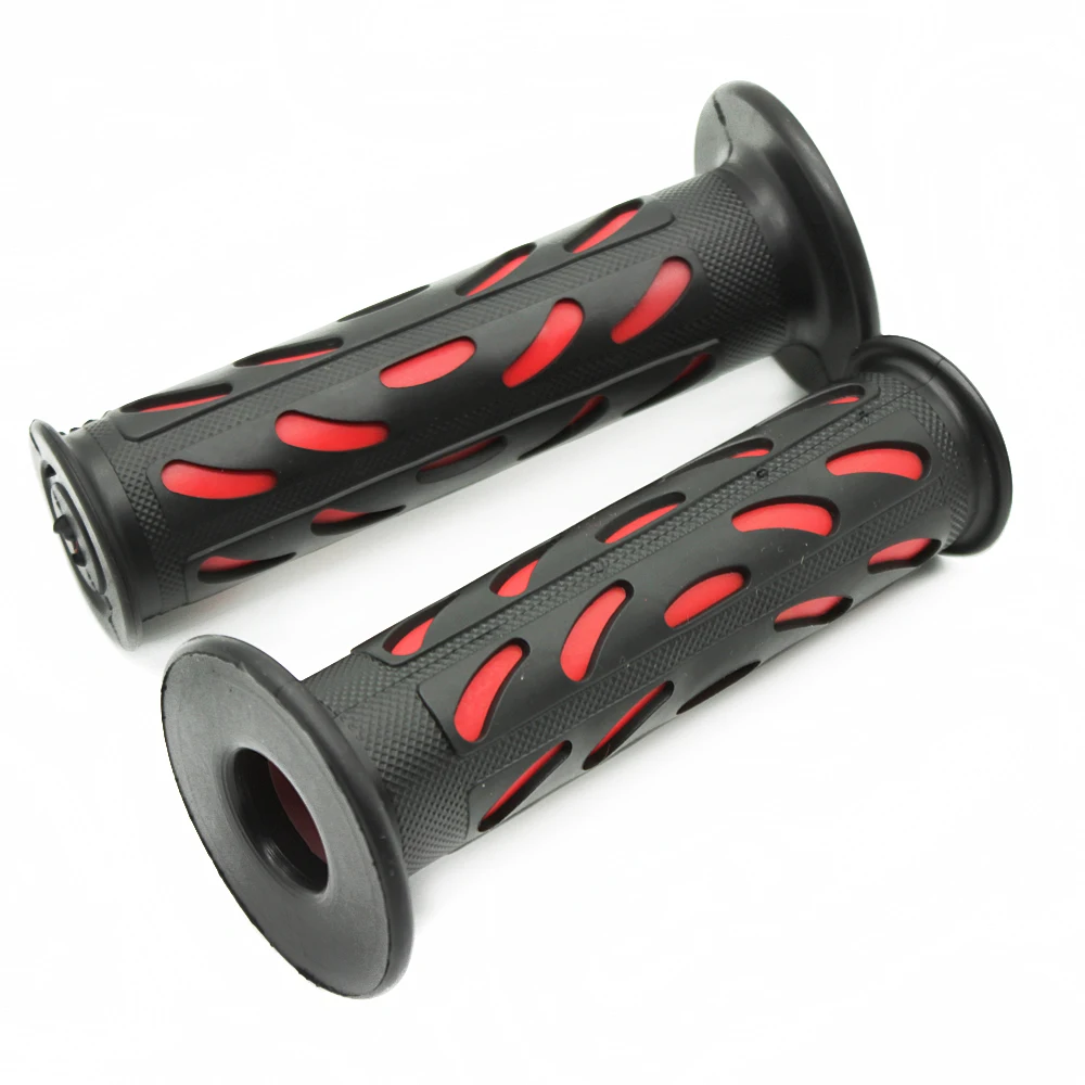 Красный Мотокросс 7/" Руль резиновая ручка для YAMAHA FAZER 150 250 700 MT03 MT07 MT09 MT10 FJ09 YZF R1 R125 R25 R3 R6 R6S FZ10 - Цвет: Красный